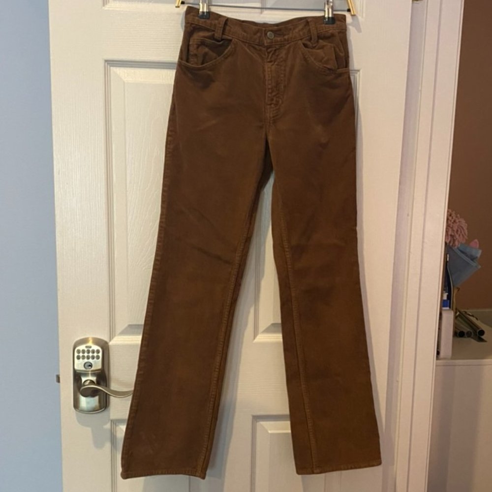Brandy Melville Brown Low-Rise Bootcut Corduroy Pants